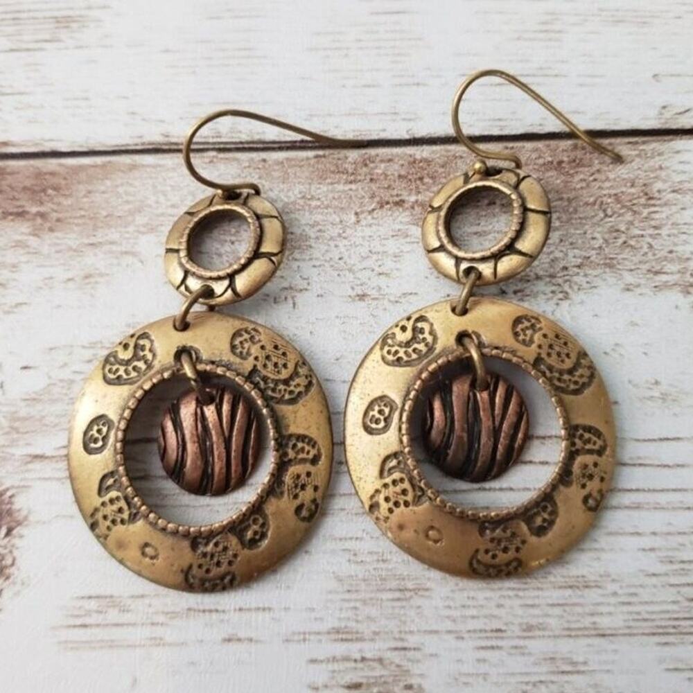 Vintage Dangle Earrings Hooks for Pierced Ears Unusual Drop Earrings